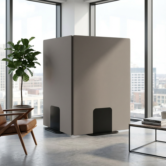 24mm Freestanding Acoustic Screen - Plain with Metal Feet