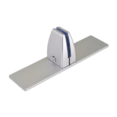 Metallic door stopper on a white background