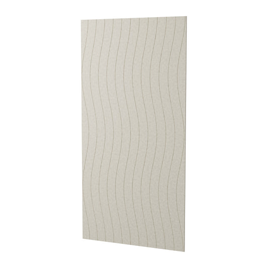 Drift engraved PET felt wall panel, 2400 x 1200mm, 12mm, shown in Natural Cotton