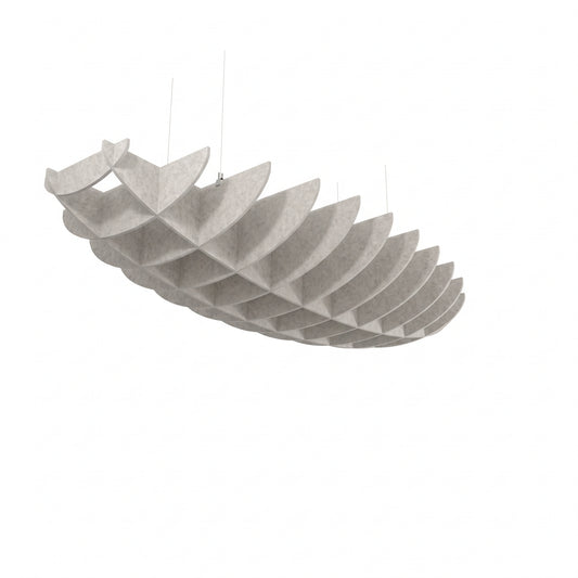 Felted Breaker acoustic ceiling baffle grid kit in Natural Cotton