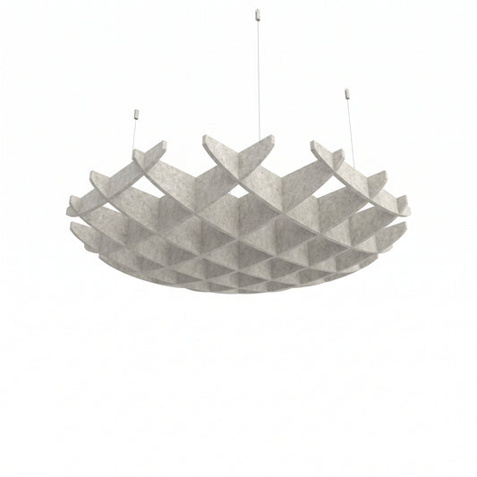 Felted Glade acoustic ceiling baffle grid kit in Natural Cotton