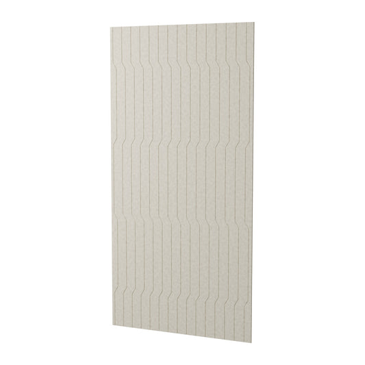 Jog engraved PET felt wall panel, 2400 x 1200mm, 12mm, shown in Natural Cotton