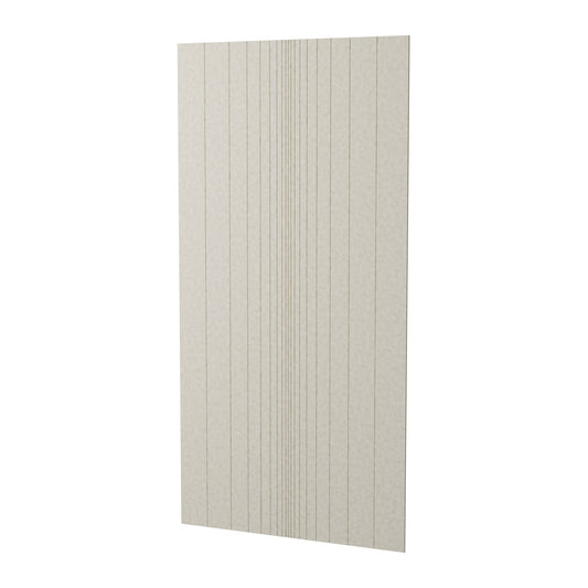 Pulse engraved PET felt wall panel, 2400 x 1200mm, 12mm, shown in Natural Cotton