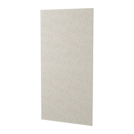 Rainfall engraved PET felt wall panel, 2400 x 1200mm, 12mm, shown in Natural Cotton