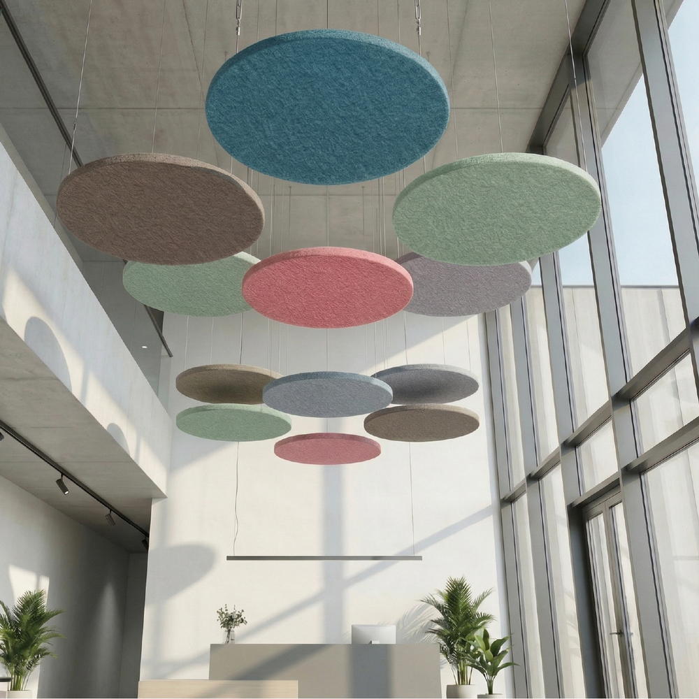 Acoustic Ceiling Raft – Round – 12mm PET Felt