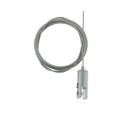 Metal cable reel with a sensor on a white background