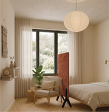 Office Partition Screen – Check – PET Felt, Wooden Feet