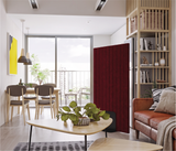 Office Partition Screen – Vertical Grooved – PET Felt, Metal Feet