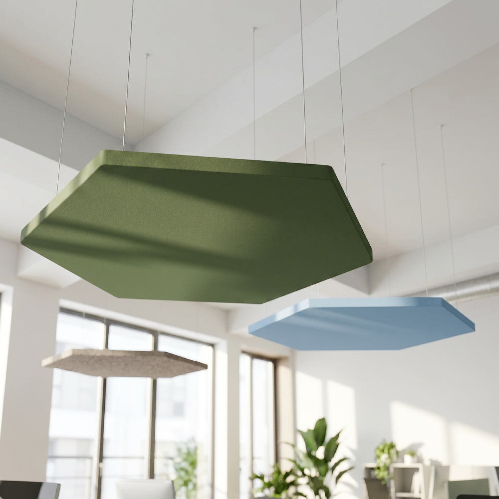 Acoustic Ceiling Raft – Hexagon – 24mm PET Felt