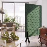 Office Partition Screen – Diagonal Grooved – PET Felt, Wooden Feet