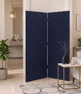 2 Panel Folding Room Divider - Horizon Engraved PET Felt Screen
