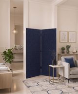 2 Panel Folding Room Divider - Horizon Engraved PET Felt Screen