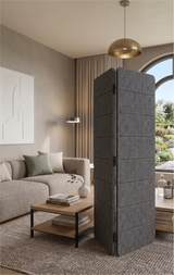 2 Panel Folding Room Divider - Horizon Engraved PET Felt Screen