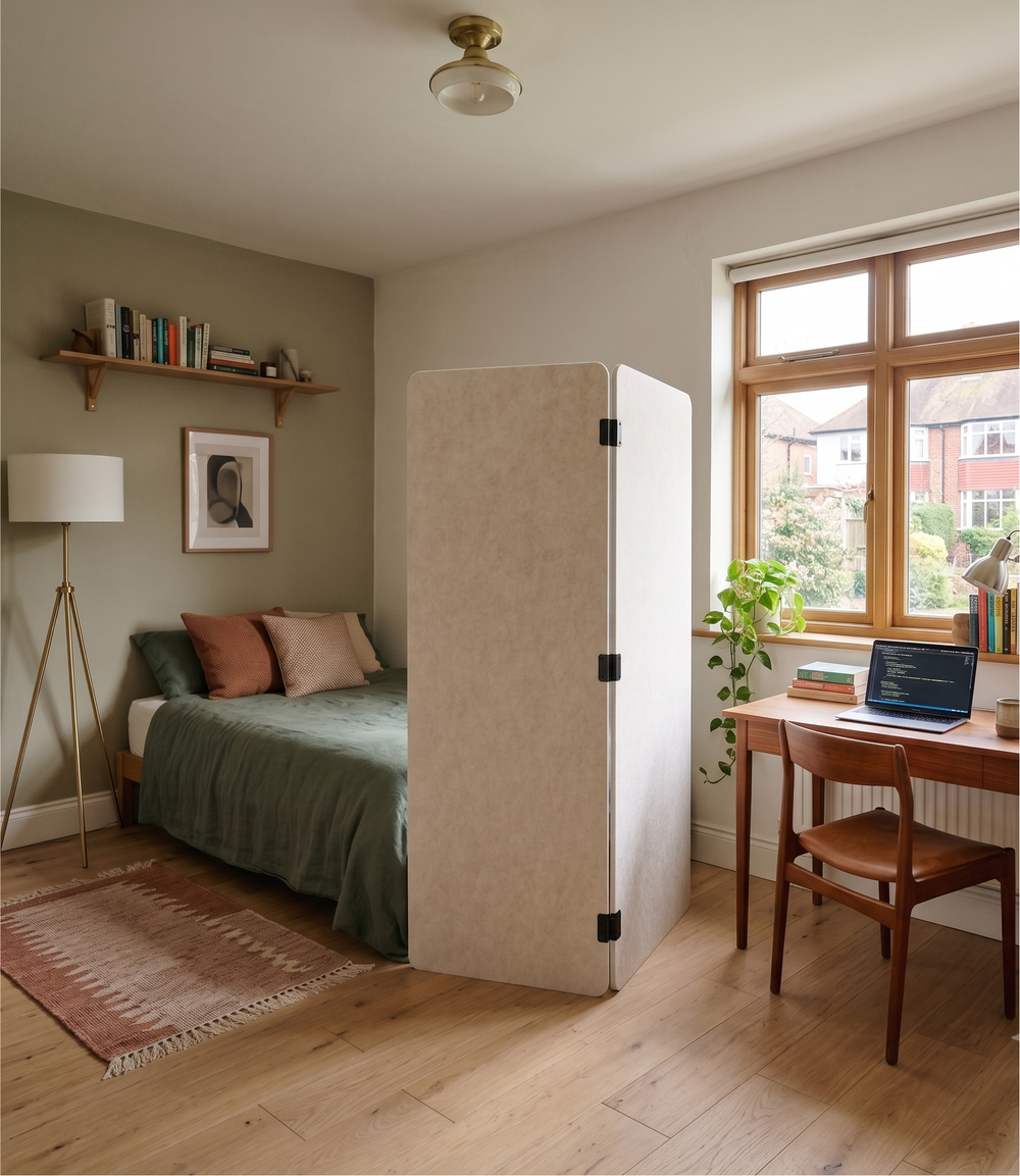 Folding Room Divider – 2 Panel PET Felt
