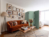3 Panel Folding Room Divider - Chevron Engraved PET Felt Screen