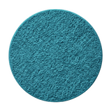 A round, pet felt tile in aqua turquoise