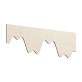 A single natural cotton compound wave PET felt acoustic raft shown on a plain white background.