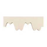 A compound wave PET felt acoustic raft, shown against a plain white background.