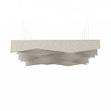 Crimp baffle kit in Natural Cotton, face-on view of the zig-zag edge
