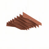 Crimp baffle kit in Cinnamon, viewed from seated height