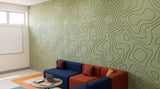 Current engraved felt wall panels in Tea Green, in a school space