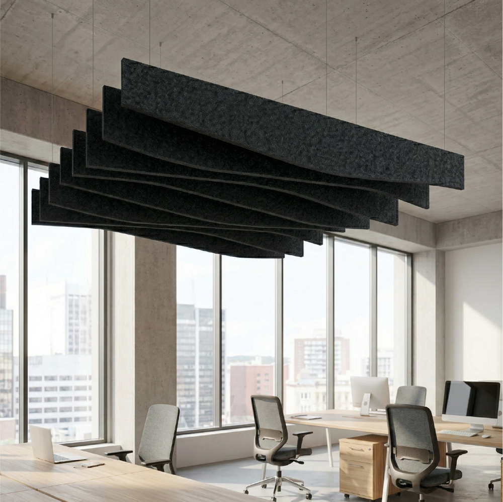 Acoustic Ceiling Baffle – Curve – PET Felt Kit