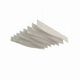 Drape baffle kit in Natural Cotton, viewed from seated height