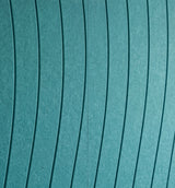 Drift engraved felt wall panels in Aqua Turquoise, close-up of the engraved grooves