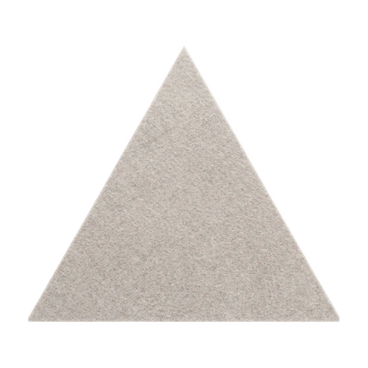 Equilateral triangle acoustic PET felt tile in Natural Cotton