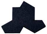 A deep ocean Einstein hat PET felt tile, shown on a white background