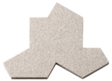 A natural cotton Einstein hat PET felt tile, shown on a white background