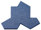 A blue jay Einstein hat PET felt tile, shown on a white background