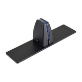Black office phone stand on a white background