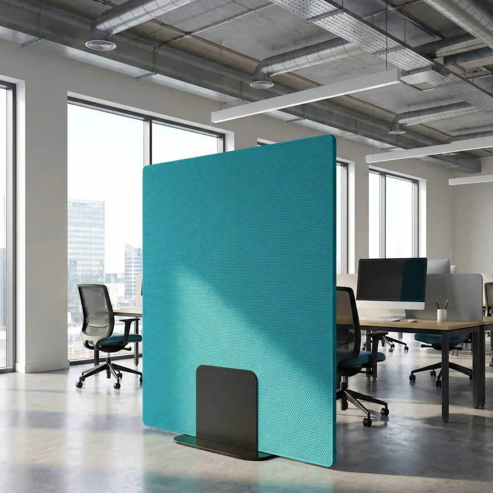 Office Partition Screen – Plain – PET Felt, Metal Feet