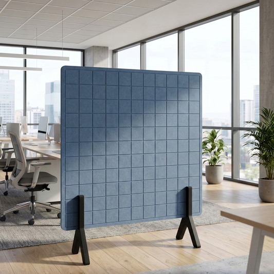 Check Freestanding Acoustic Screen with Wooden Feet