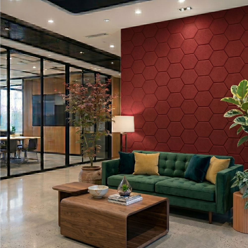 Acoustic Wall Tiles – Hexagon – 12mm PET Felt