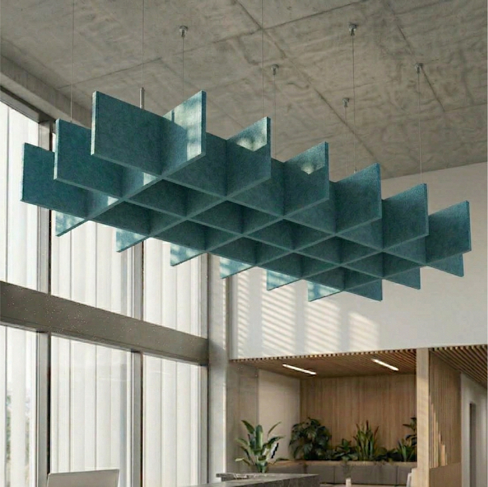 Acoustic Ceiling Baffle – Honeycomb – PET Felt Kit