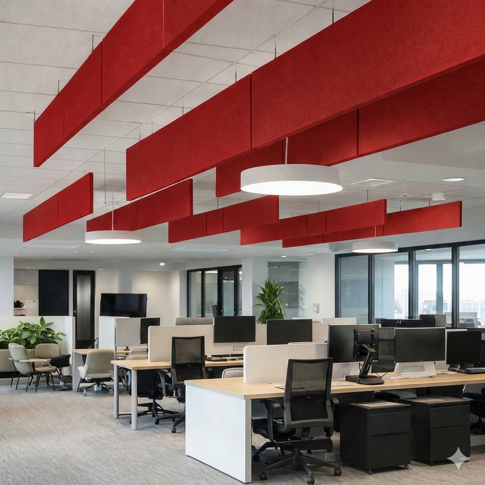 Acoustic Ceiling Raft – Vertical Oblong – 24mm PET Felt