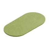 Tea green oval felt ceiling raft on a white background