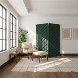 2 Panel Folding Room Divider - Chevron Engraved PET Felt Screen
