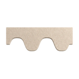 A single natural cotton PET felt acoustic plateau raft, shown on a plain white background.