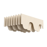 A natural cotton PET felt acoustic plateau ceiling raft, shown on a plain white background.