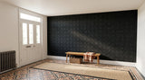 Ripple Weave engraved felt wall panels in Black, along a hallway