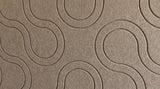 Ripple Weave engraved felt wall panels in Wheat, close-up of the engraved grooves
