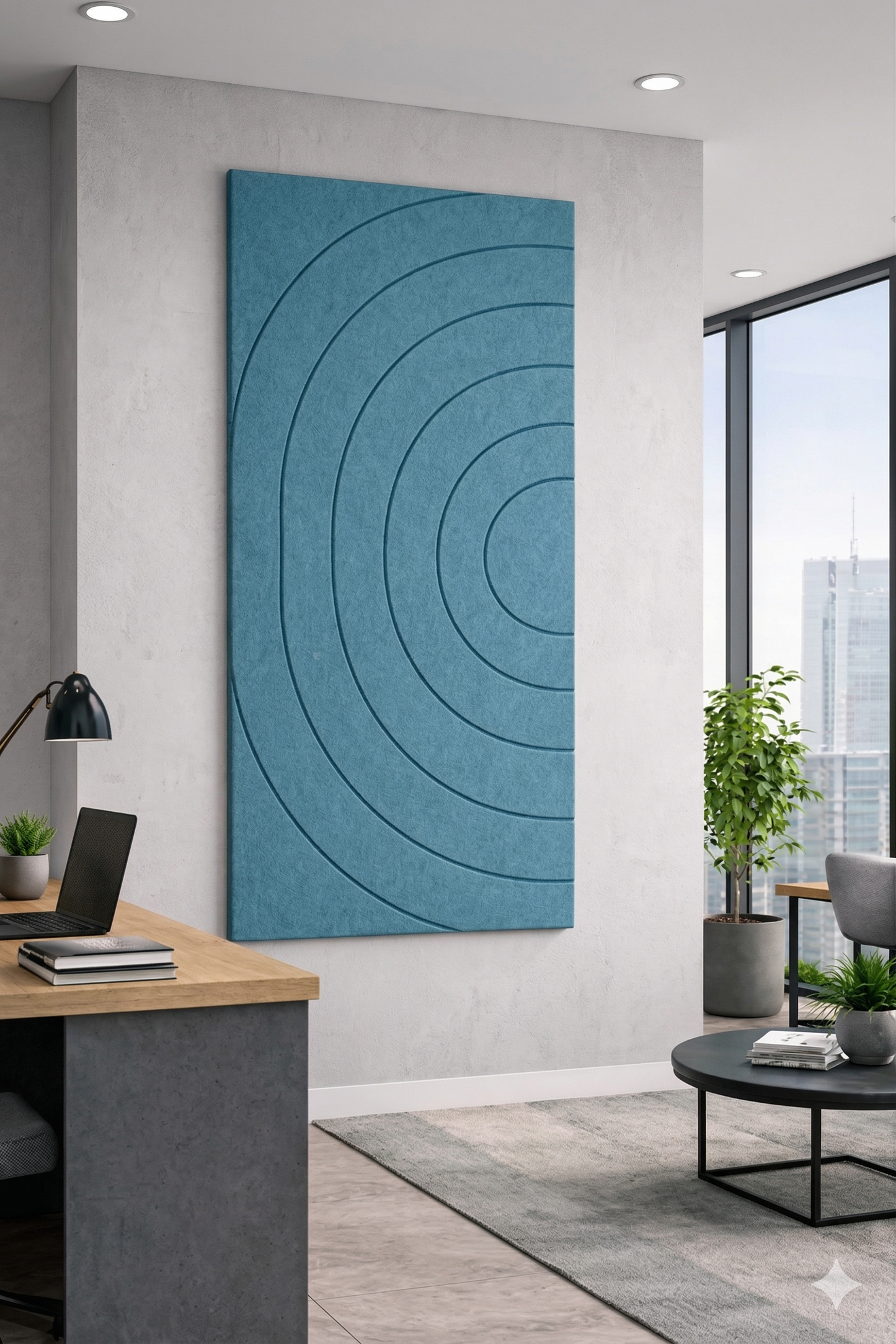 PET Felt Acoustic Wall Panel - Ripple Design