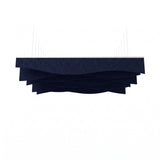 Ruche baffle kit in Midnight Blue, face-on view of the wave edge