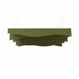 Ruche baffle kit in Olive Green, face-on view of the wave edge