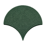 A green scallop PET felt tile, shown on a white background