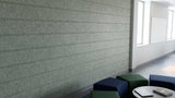 Shiplap engraved felt wall panels in Chrome, in a school space