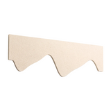 A skewed wave PET felt acoustic raft in natural cotton, shown against a plain white background.